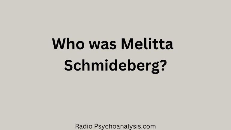 Melitta Schmideberg